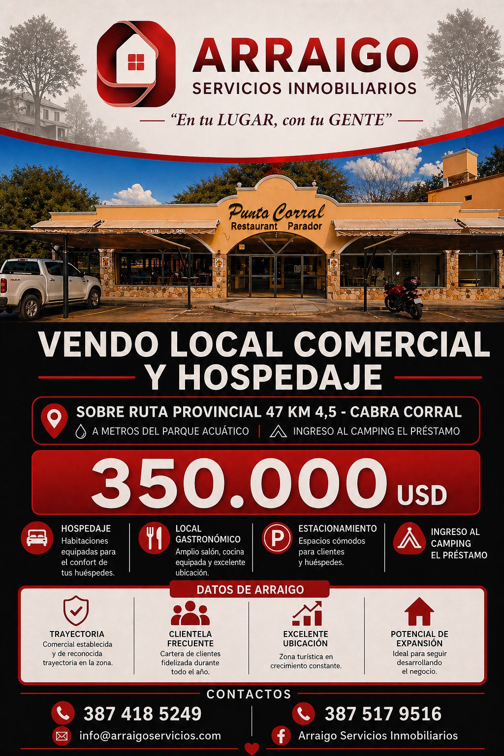 LOCAL COMERCIAL Y HOSPEDAJE DIQUE CABRA CORRAL