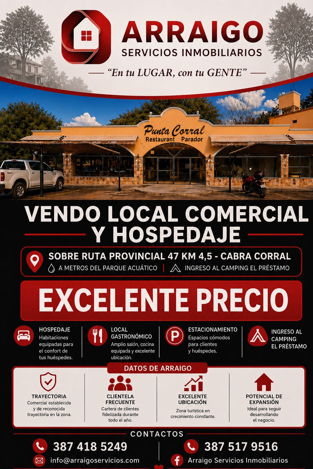 LOCAL COMERCIAL Y HOSPEDAJE DIQUE CABRA CORRAL